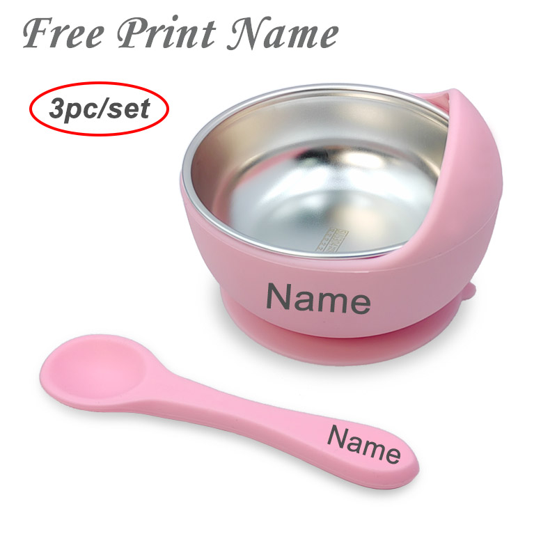 Silicone Suction Bowl - 3Pcs Set Baby Feeding Bowl With