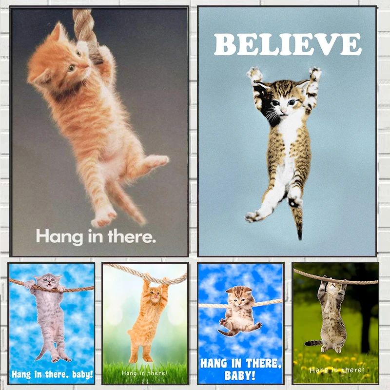 Baby Food Oil - Hang In There Baby Cute Cat