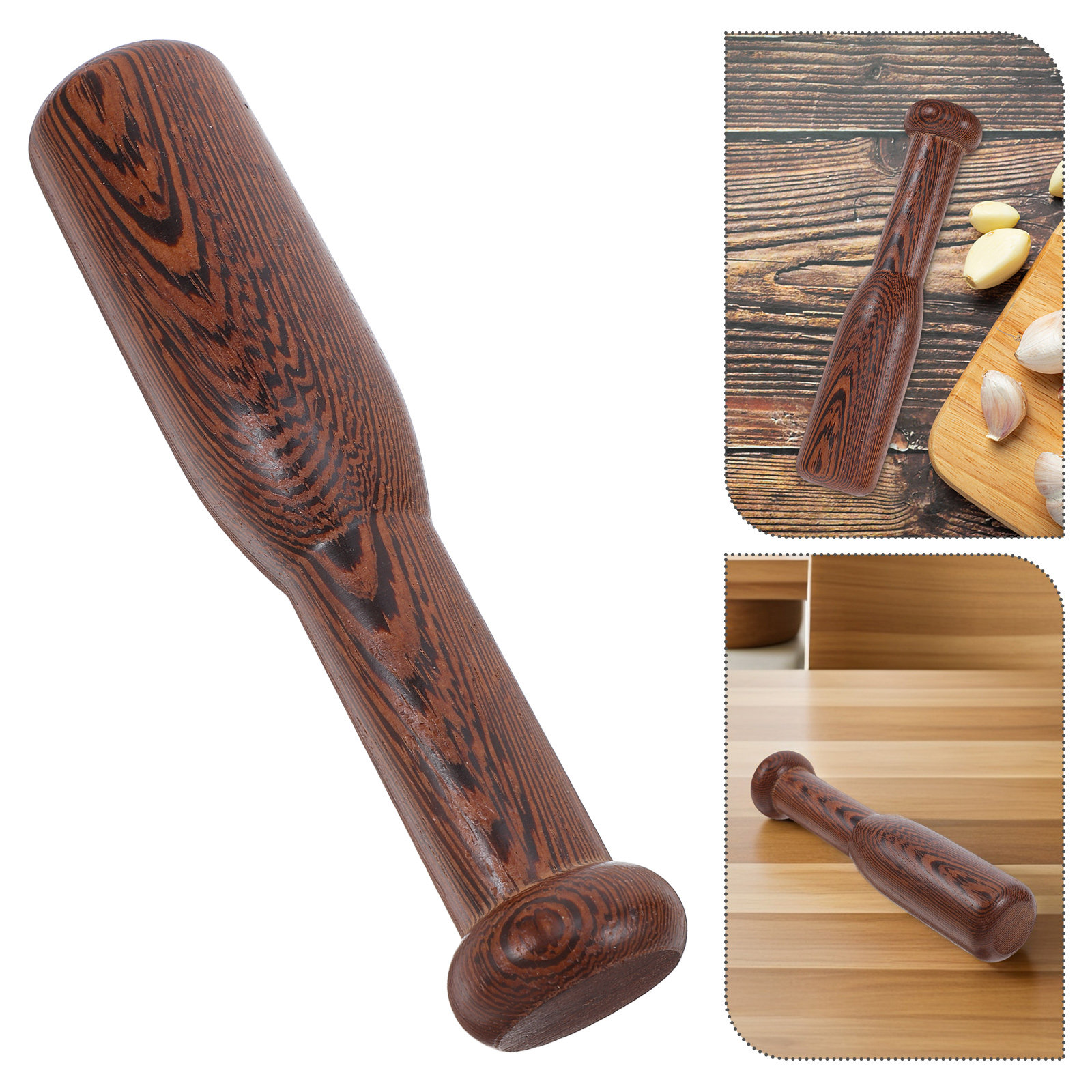 Baby Food Mixer - Natural Wood Hand Grinder Crusher Kitchen