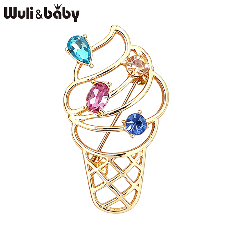 Baby Food Mixer - Wuli&baby Cute Ice Cream Cone Brooches