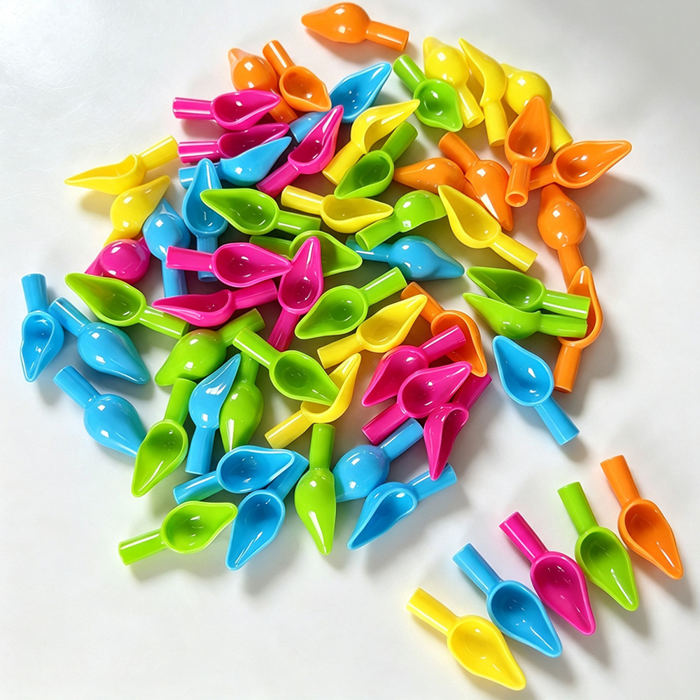 Baby Food Mixer - Mini Colorful Plastic Feeding Spoon, Can
