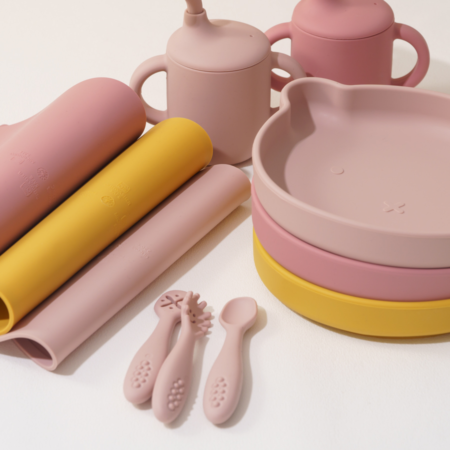 8PCS Silicone Baby Feeding Set - Silicone Suction Bowl review and price