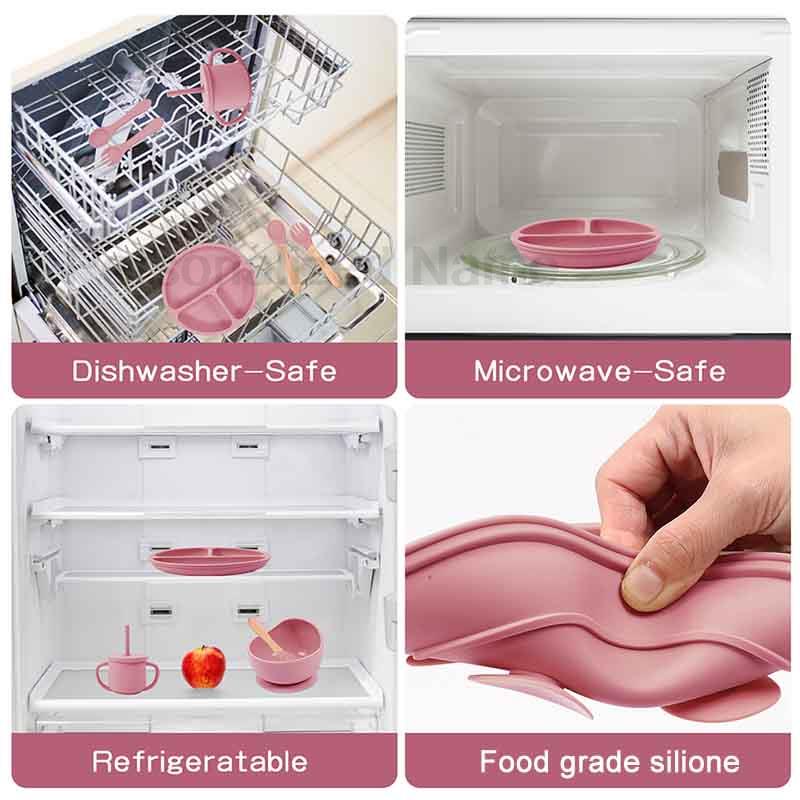 6Pcs Baby Feeding Set Free Per - Silicone Suction Bowl review and price