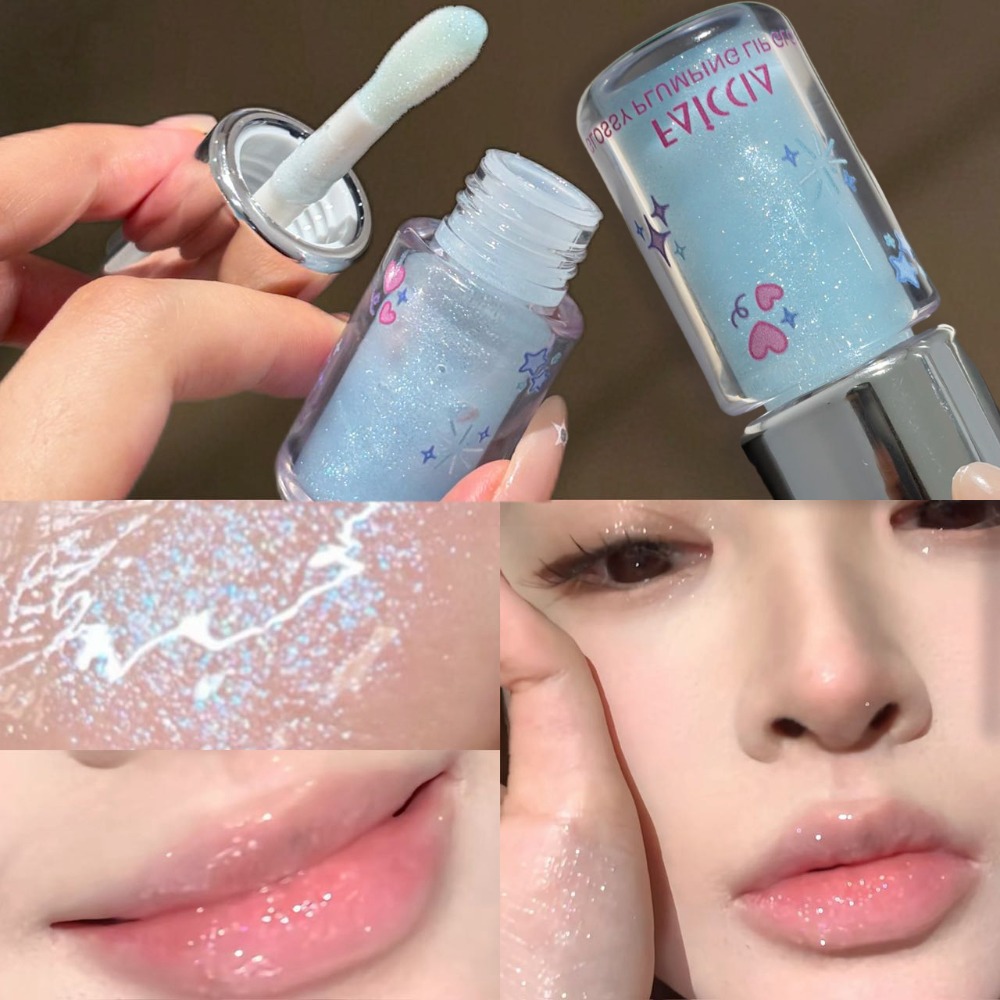 Baby Blue Sparkling Lip Gloss  - Baby Food Oil review and price