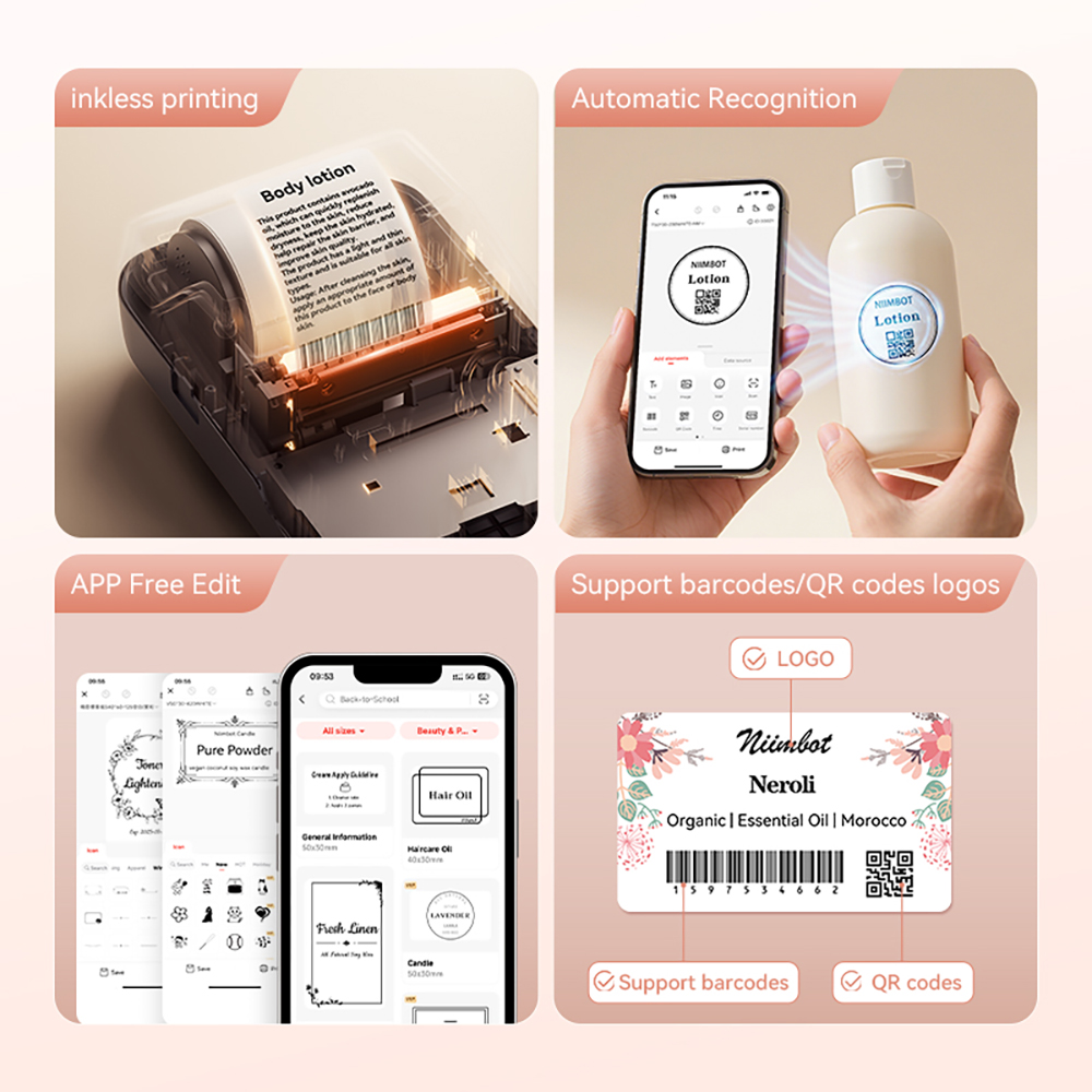 Niimbot B1 Portable Cosmetics  - Baby Food Label review and price